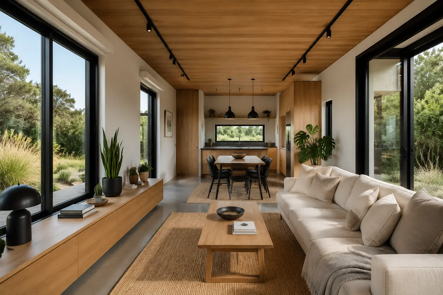 Interior de casas container en Uruguay con diseño contemporáneo