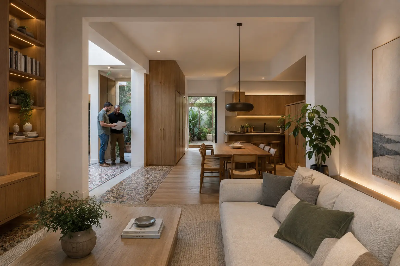 Interior terminado después de una reforma integral y diseño de viviendas