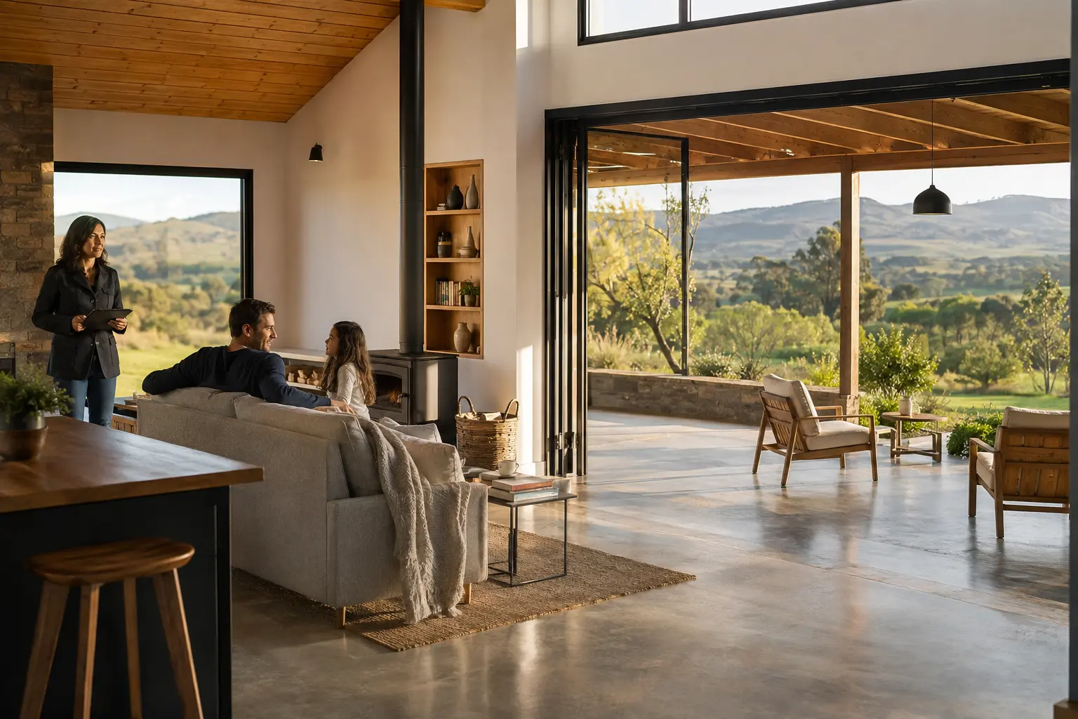 Casa terminada con proyecto Steel Framing en las sierras de Lavalleja